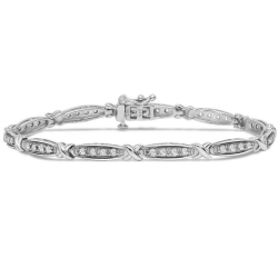 Sterling Silver 1ct Diamond Bracelet