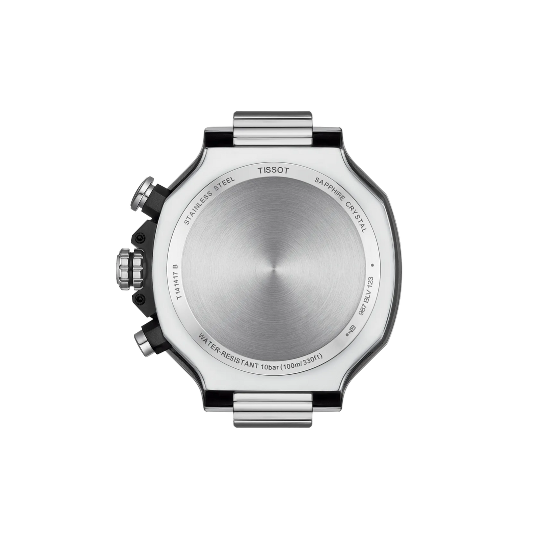 Back view of the watch case Tissot T-Race 45mm, reference T141.417.17.011.00