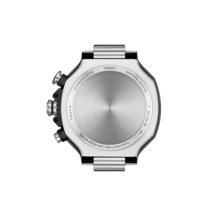 Back view of the watch case Tissot T-Race 45mm, reference T141.417.17.011.00