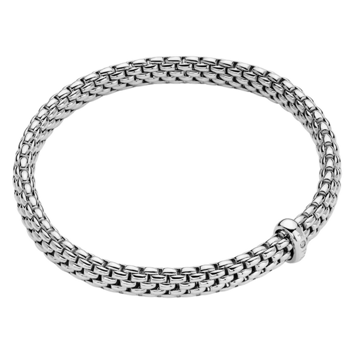 FOPE Vendôme Diamond Flex’it Bracelet in 18K White Gold — product view