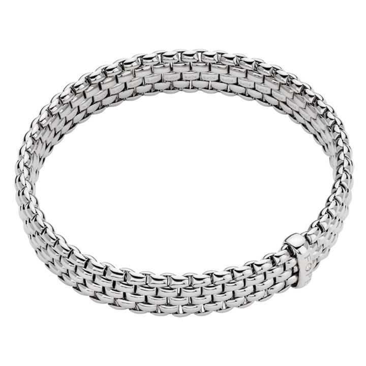 FOPE Panorama Diamond Flex’it Bracelet in 18K White Gold — product view