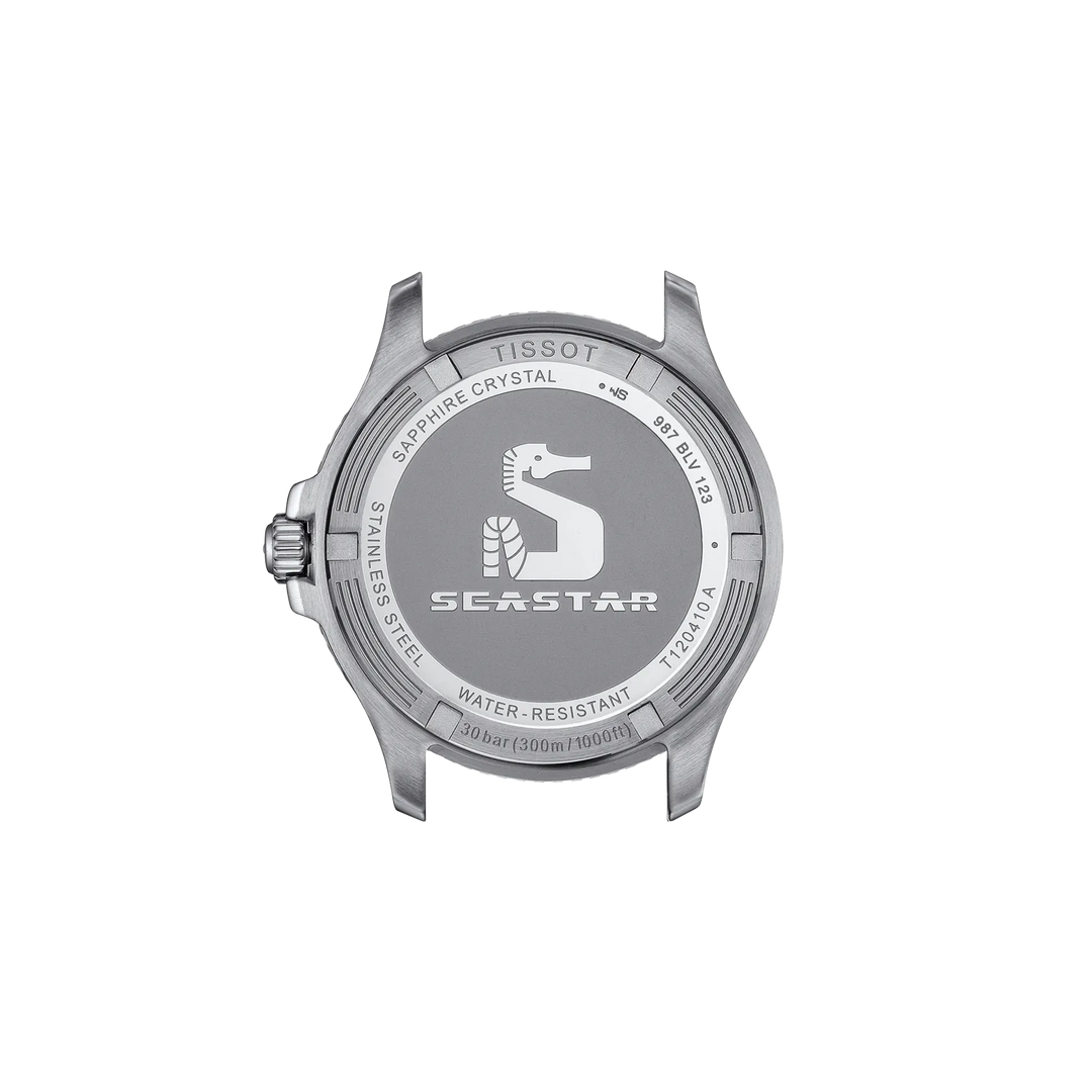 Back view of the watch case Tissot Seastar 1000 40mm, reference T120.410.22.051.00
