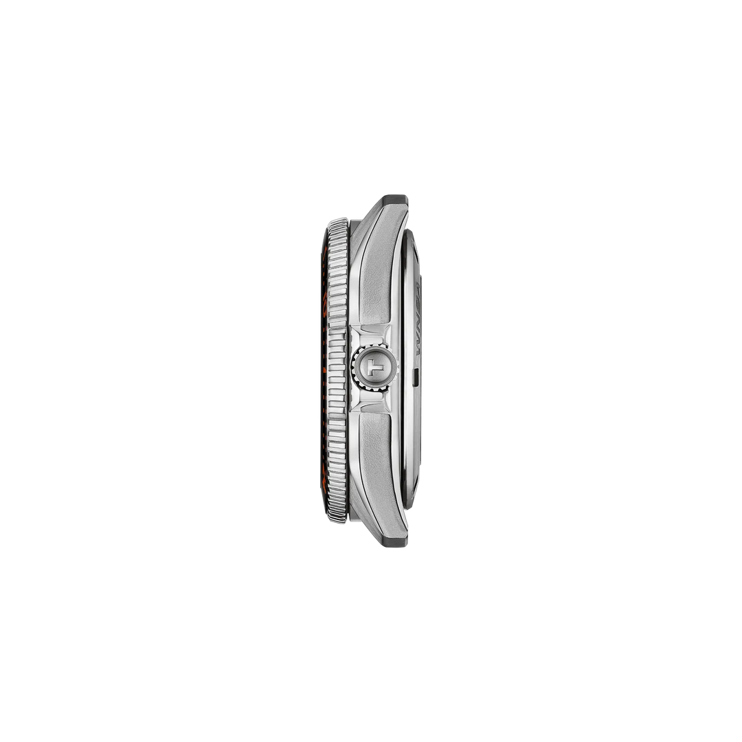 Profile view of the watch case Tissot Seastar Wilson WNBA 40mm, reference T120.807.17.051.00