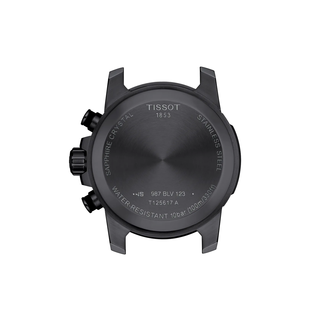 Back view of the watch case Tissot Supersport Chrono 45.5mm, reference T125.617.36.051.01