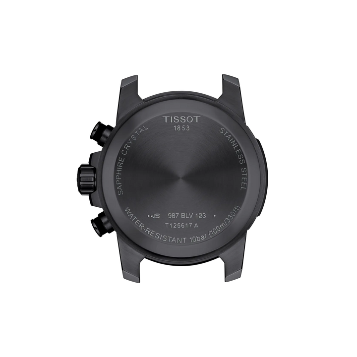 Back view of the watch case Tissot Supersport Chrono 45.5mm, reference T125.617.36.051.01