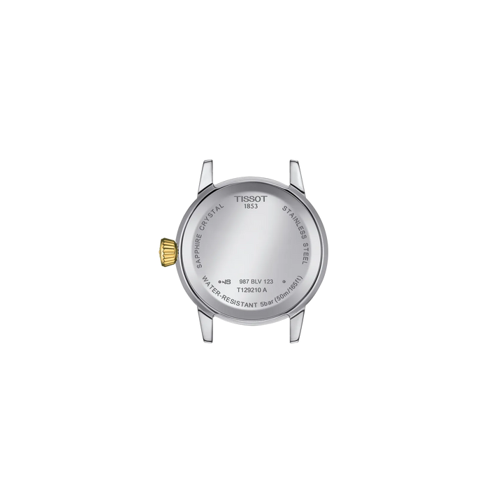 Back view of the watch case Tissot Classic Dream 28mm, reference T129.210.22.263.00