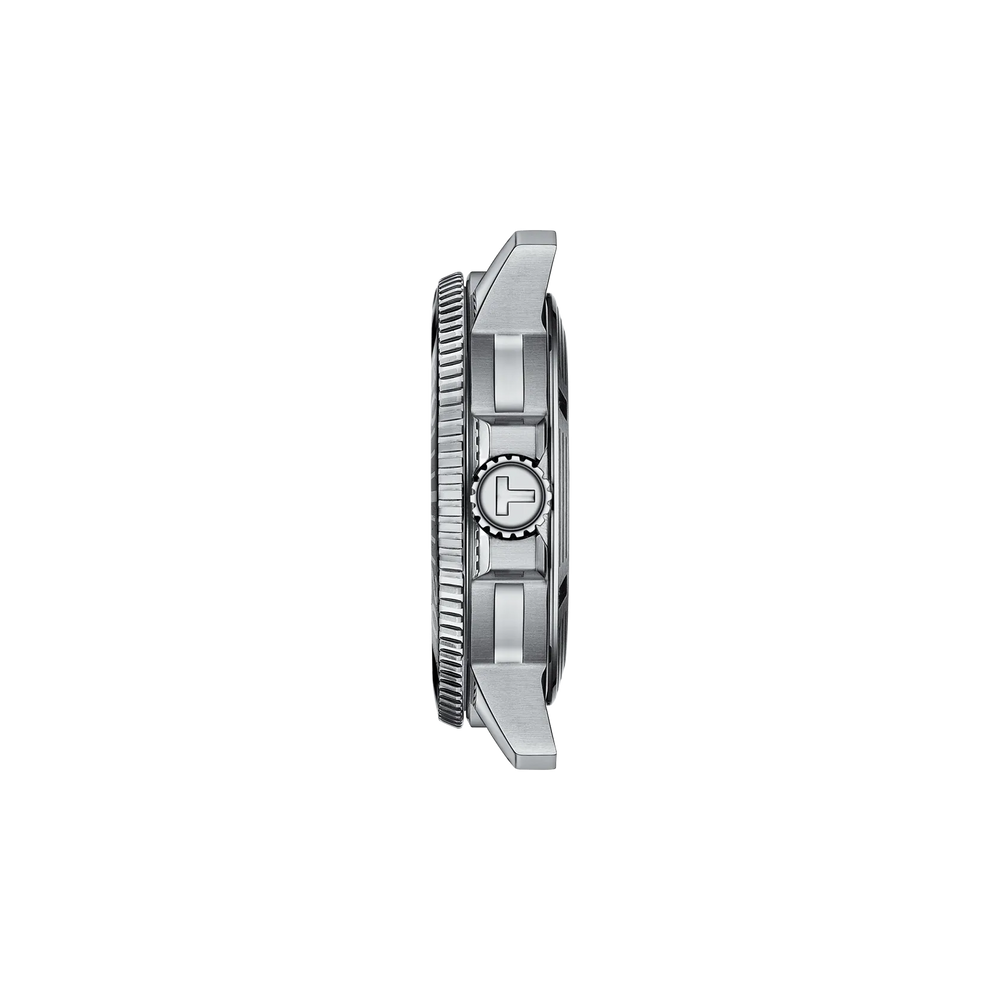 Profile view of the watch case Tissot Seastar 1000 43mm, reference T120.407.11.091.01