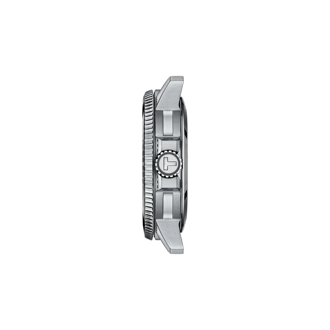 Profile view of the watch case Tissot Seastar 1000 43mm, reference T120.407.11.091.01