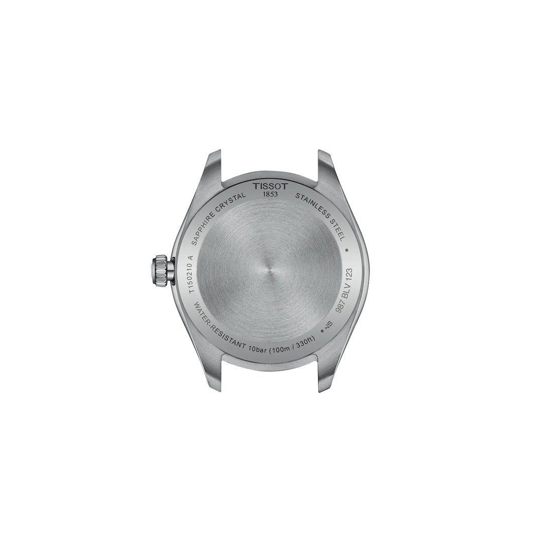Back view of the watch case Tissot PR 100 34mm, reference T150.210.11.031.00