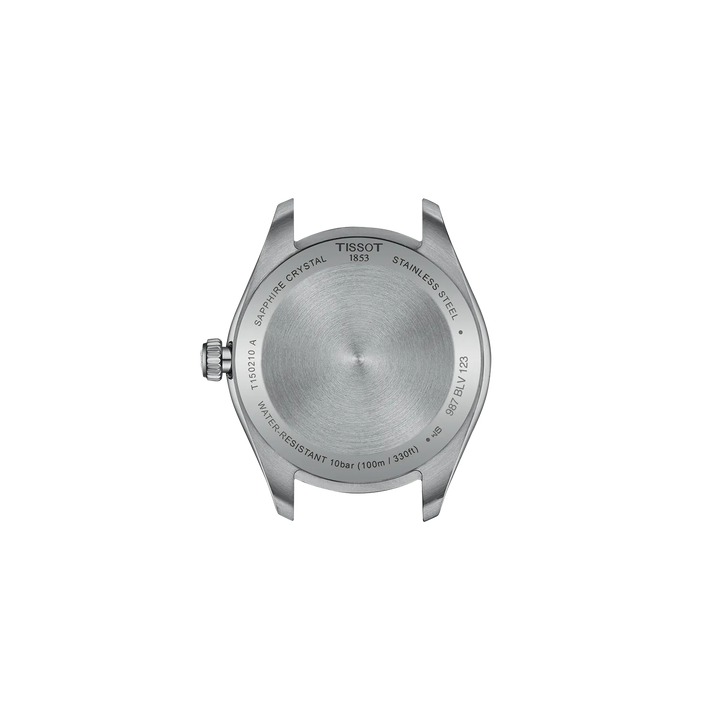 Back view of the watch case Tissot PR 100 34mm, reference T150.210.11.031.00