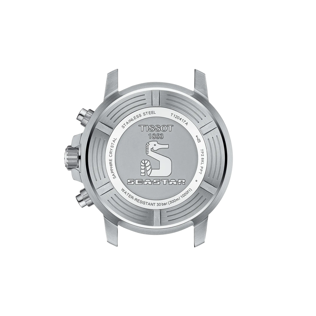 Back view of the watch case Tissot Seastar 1000 45.5mm, reference T120.417.17.041.00