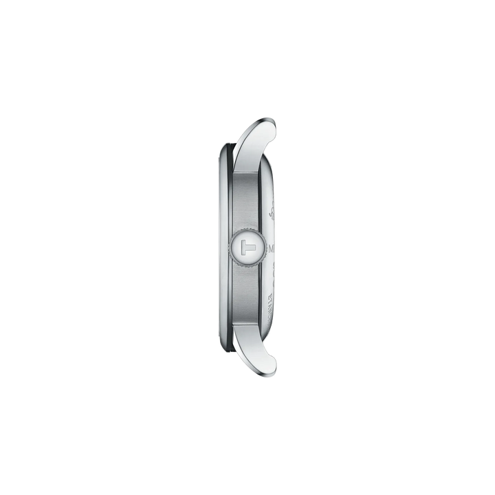 Profile view of the watch case Tissot Le Locle 39.3mm, reference T006.407.11.043.00