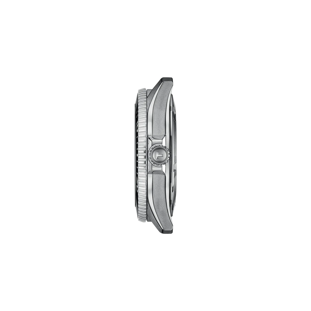 Profile view of the watch case Tissot Seastar 1000 40mm, reference T120.807.11.051.00