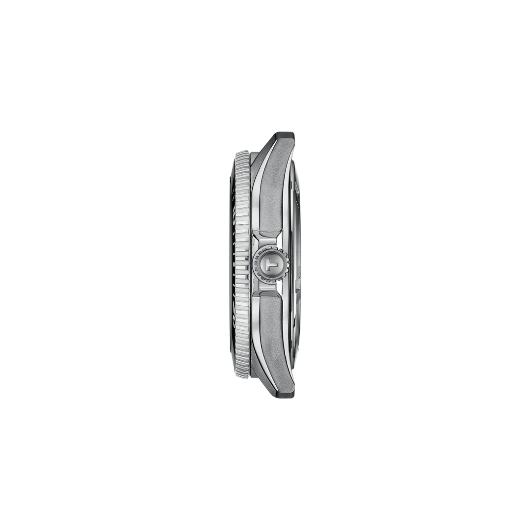 Profile view of the watch case Tissot Seastar 1000 40mm, reference T120.807.11.051.00