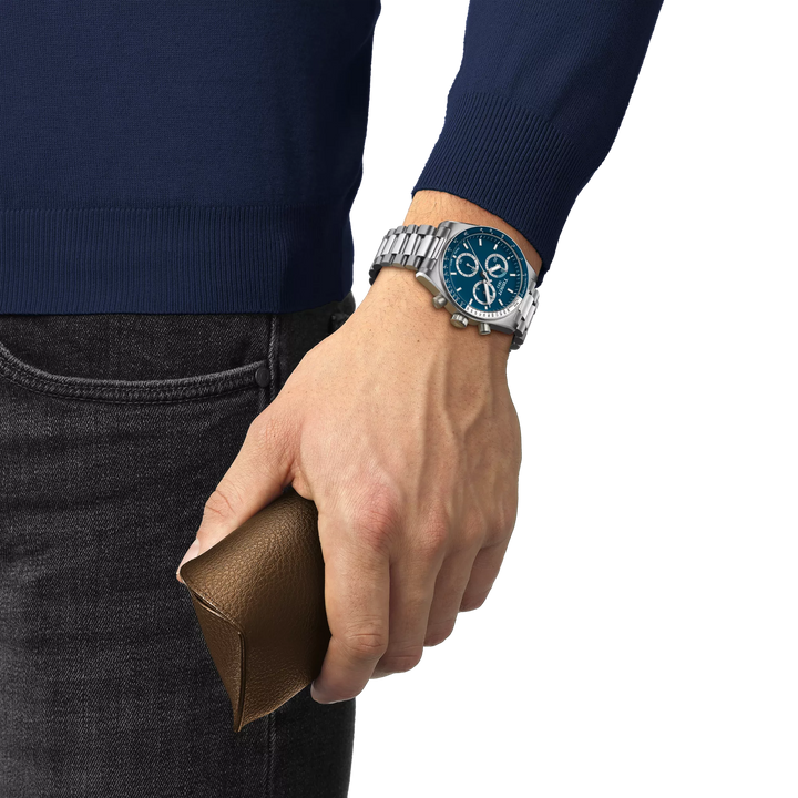 Simulation of the watch Tissot PR516 40mm on a wrist, reference T149.417.11.041.00