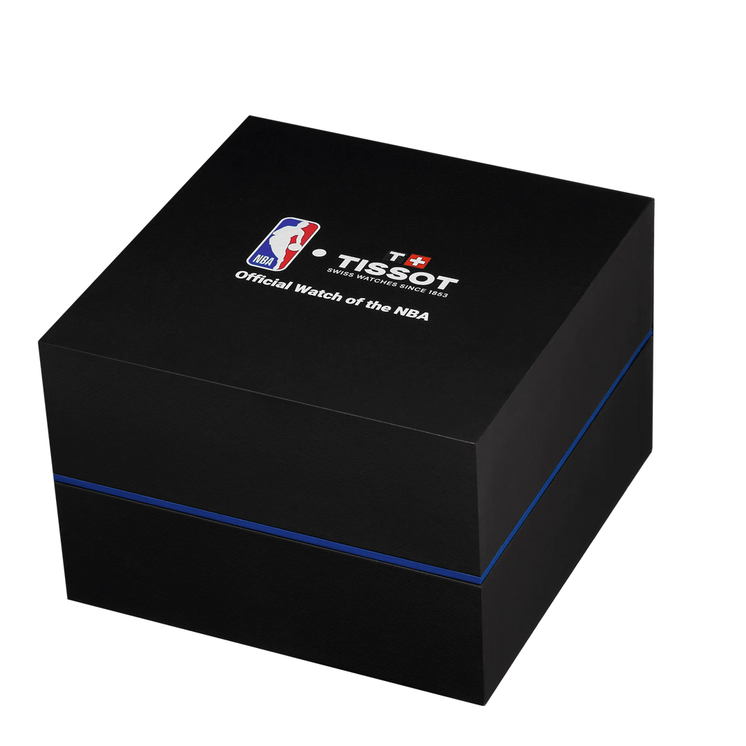Presentation box of the watch Tissot Supersport NBA Special Edition 45.5mm, reference T125.617.37.067.00