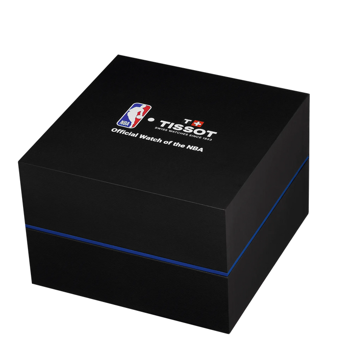 Presentation box of the watch Tissot Supersport NBA Special Edition 45.5mm, reference T125.617.37.067.00