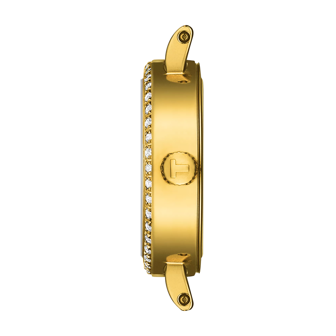 Profile view of the watch case Tissot Lovely Round 19.5mm, reference T140.009.63.026.00