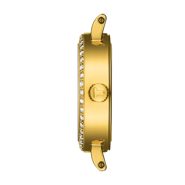 Profile view of the watch case Tissot Lovely Round 19.5mm, reference T140.009.63.026.00