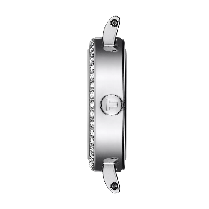 Profile view of the watch case Tissot Lovely Round 19.5mm, reference T140.009.61.116.00