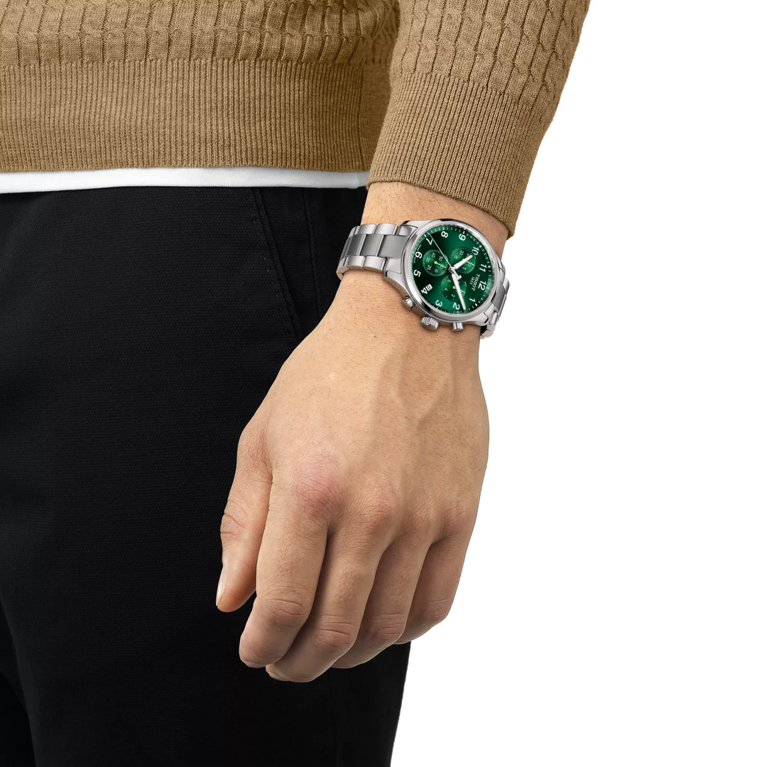 Simulation of the watch Tissot Chrono XL Classic on a wrist, reference T116.617.11.092.00