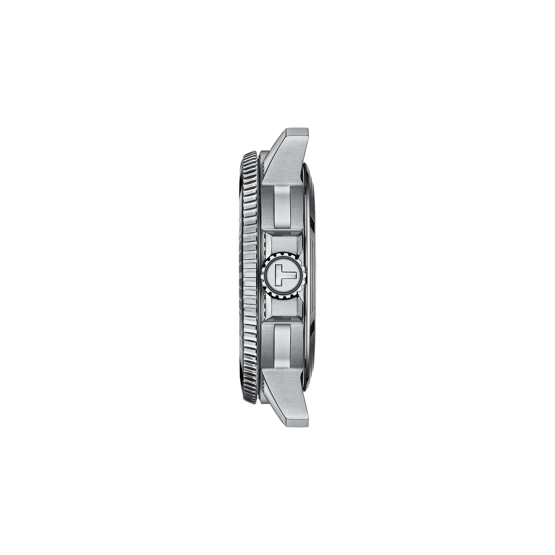 Profile view of the watch case Tissot Seastar 1000 43mm, reference T120.407.17.041.00