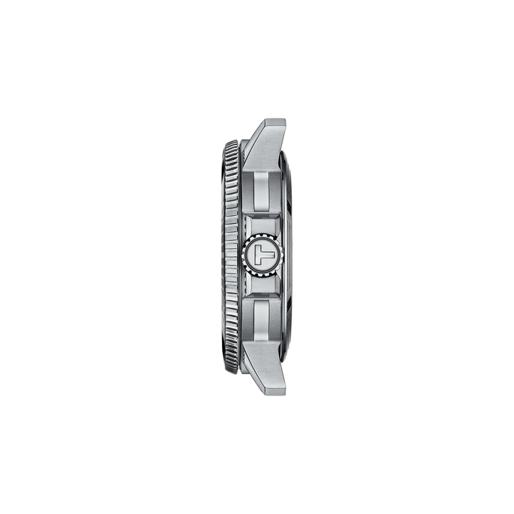 Profile view of the watch case Tissot Seastar 1000 43mm, reference T120.407.17.041.00