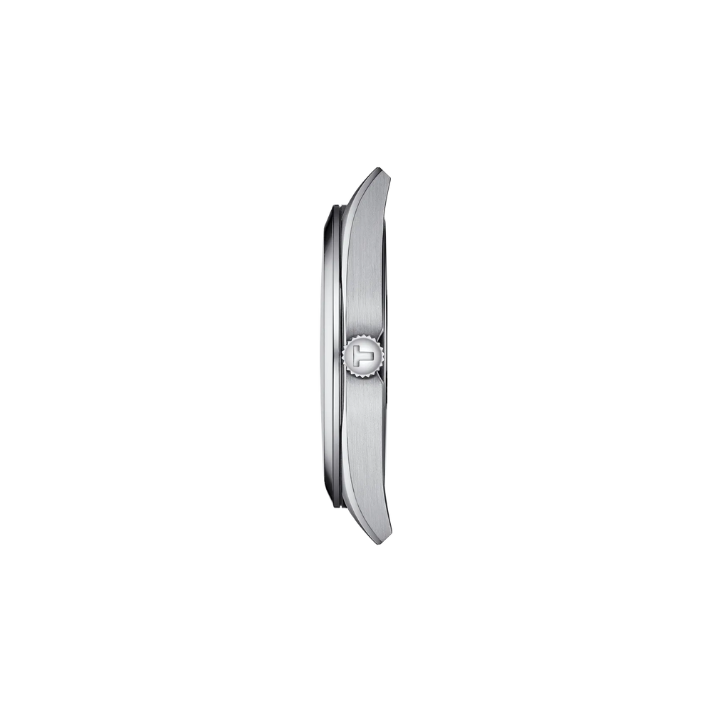 Profile view of the watch case Tissot Gentleman 40mm, reference T127.410.11.051.00