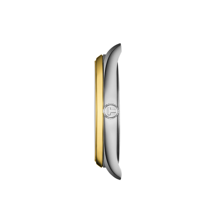 Profile view of the watch case Tissot PR 100 40mm, reference T150.410.22.011.00