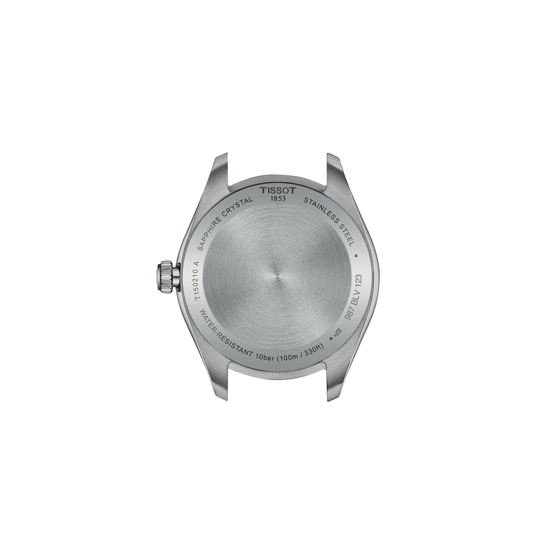 Back view of the watch case Tissot PR 100 34mm, reference T150.210.21.031.00