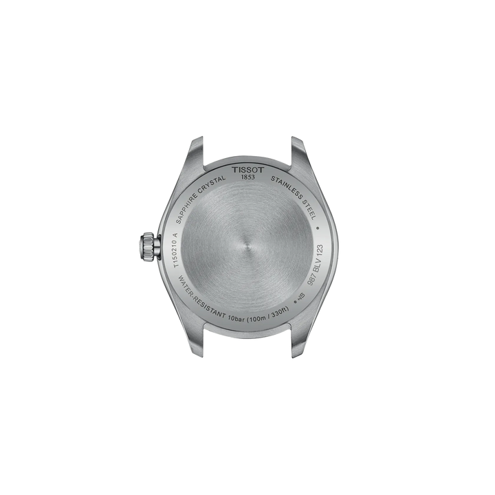 Back view of the watch case Tissot PR 100 34mm, reference T150.210.21.031.00