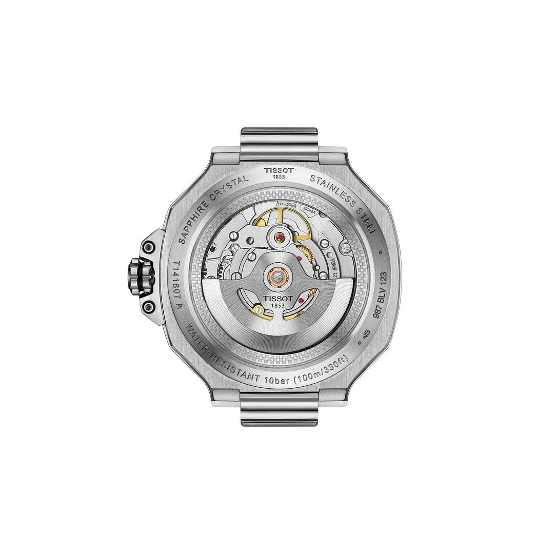 Back view of the watch case Tissot T-Race 41mm, reference T141.807.11.041.00