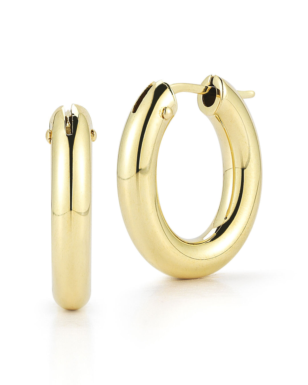 Roberto Coin 18K The Perfect Hoop® Medium Rounded Oval Earrings 210008AYER00