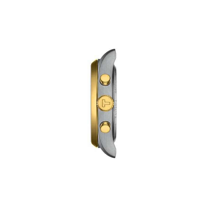 Profile view of the watch case Tissot PR 100 40mm, reference T150.417.22.031.00