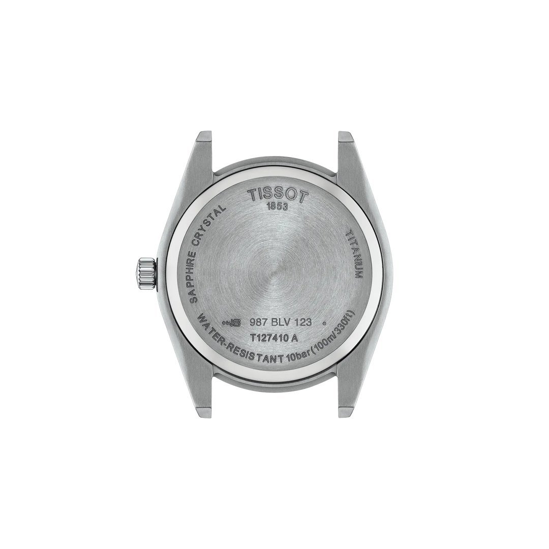 Back view of the watch case Tissot Gentleman 40mm, reference T127.410.44.081.00