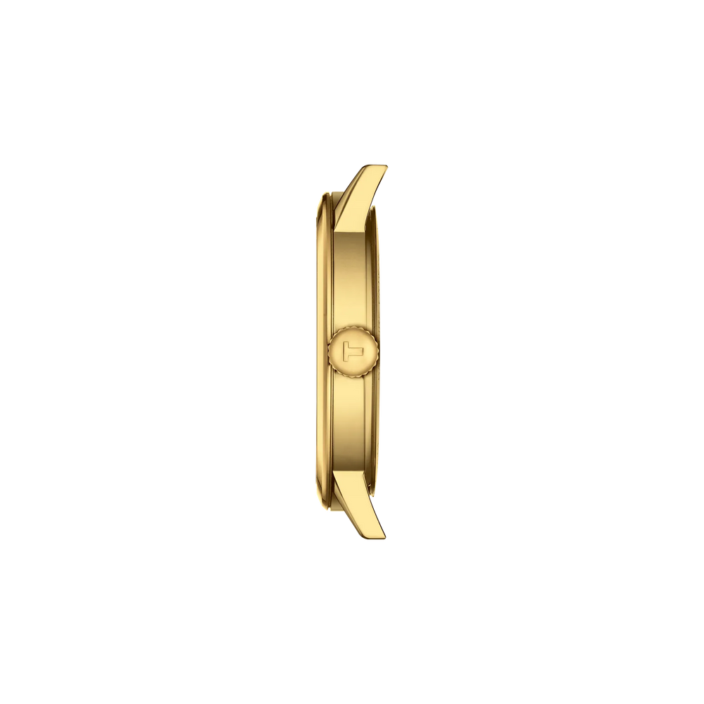 Profile view of the watch case Tissot Classic Dream 42mm, reference T129.410.36.261.00