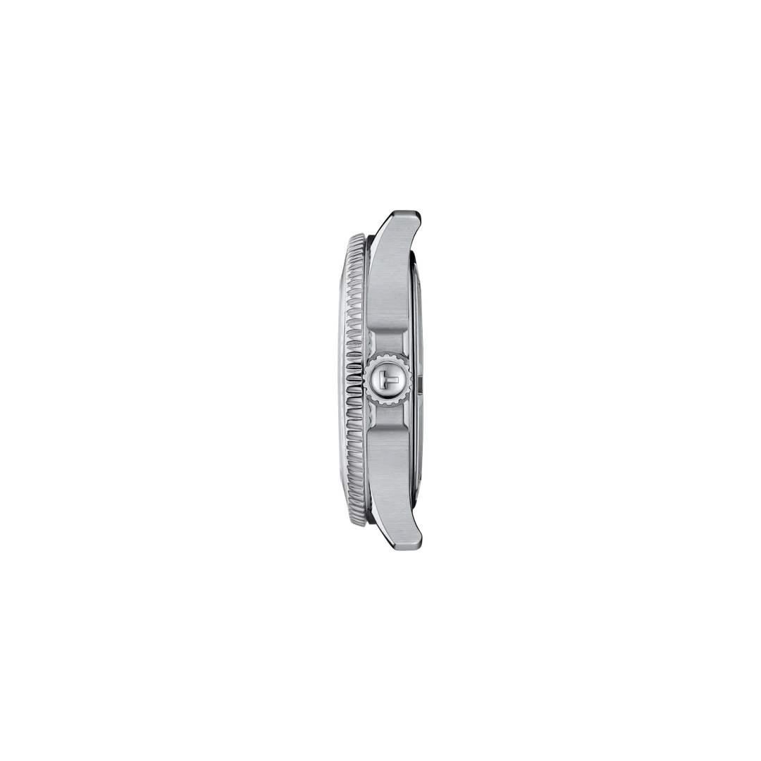 Profile view of the watch case Tissot Seastar 1000 36mm, reference T120.210.17.116.00