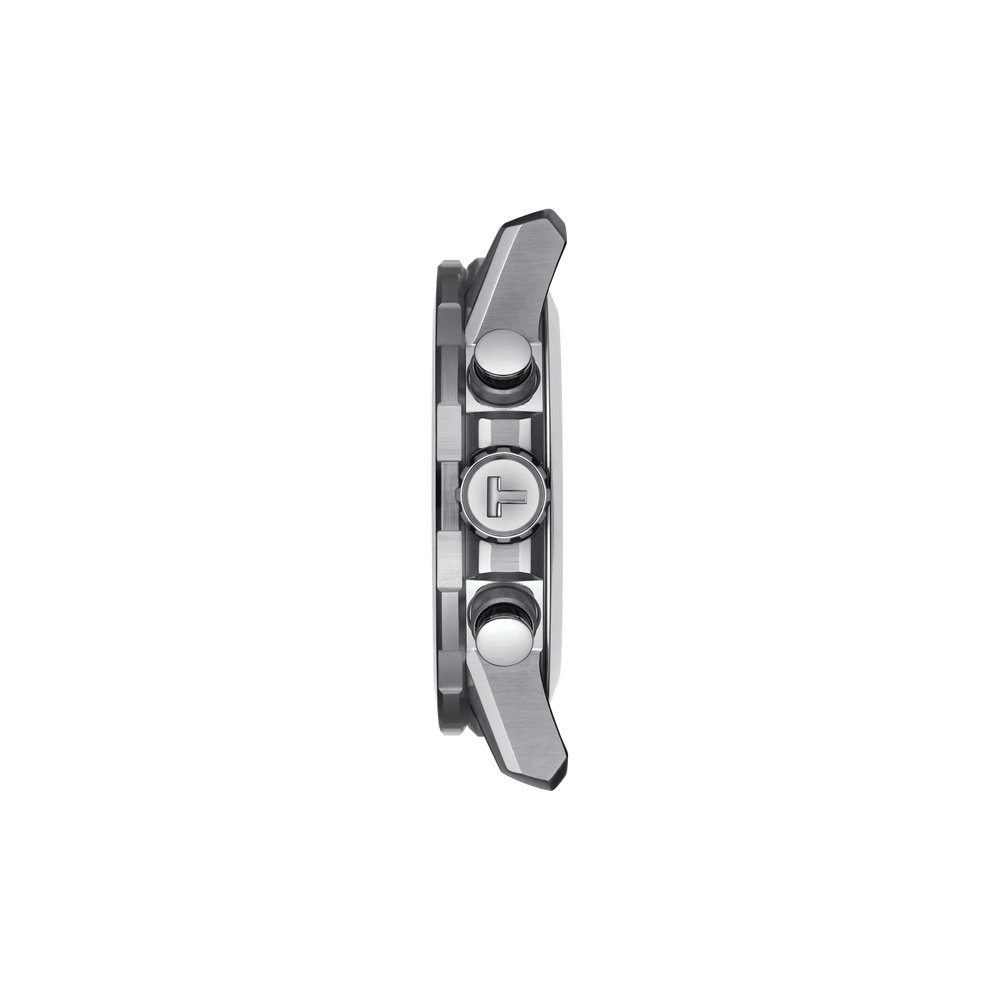 Profile view of the watch case Tissot Supersport Chrono 45.5mm, reference T125.617.16.041.00