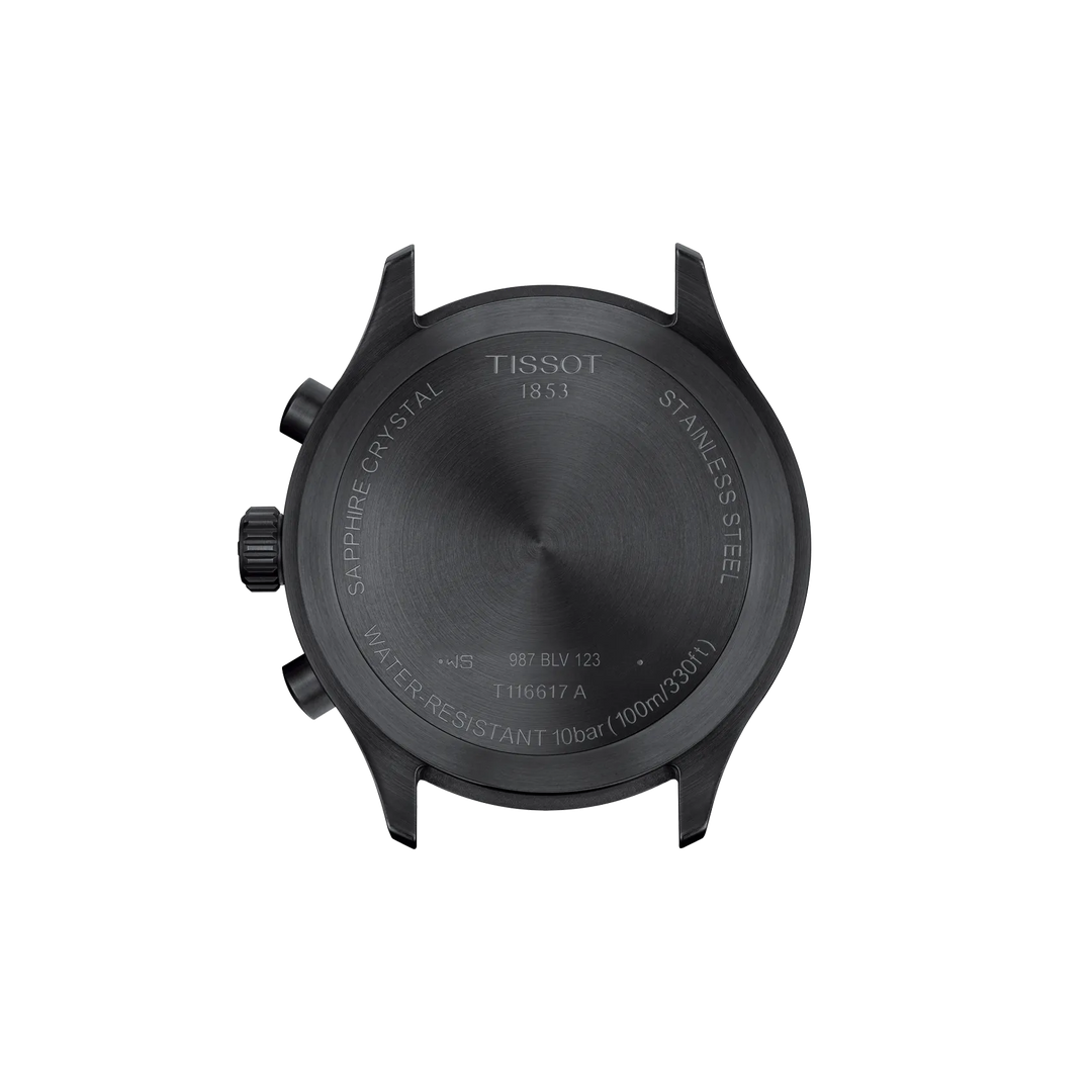 Back view of the watch case Tissot Chrono XL 45mm, reference T116.617.36.052.03