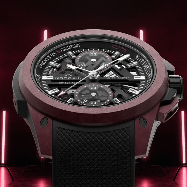 NORQAIN Wild ONE Skeleton Chrono Burgundy Limited Edition N3002.40Q02.B01.R01