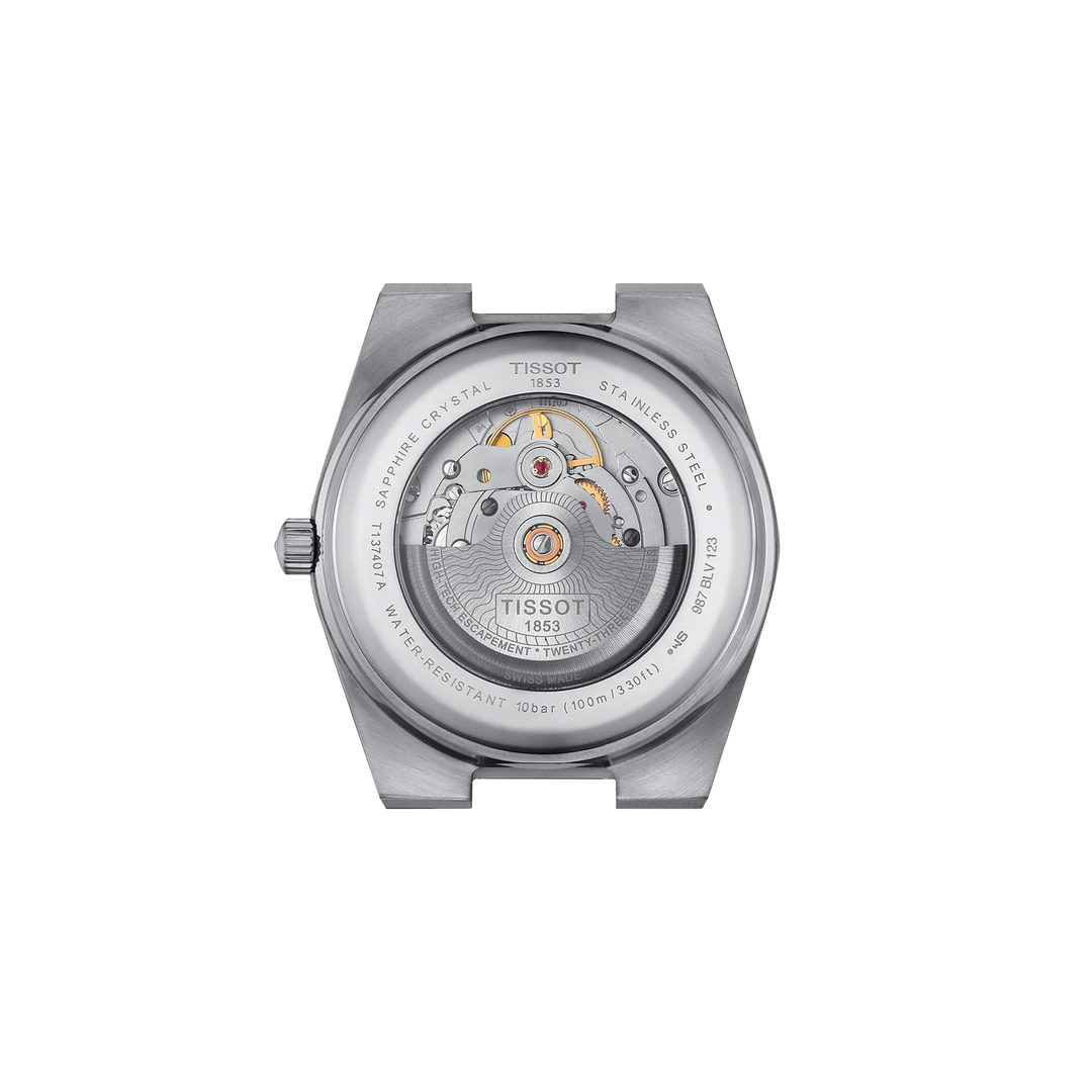 Back view of the watch case Tissot PRX 40mm, reference T137.407.21.031.00