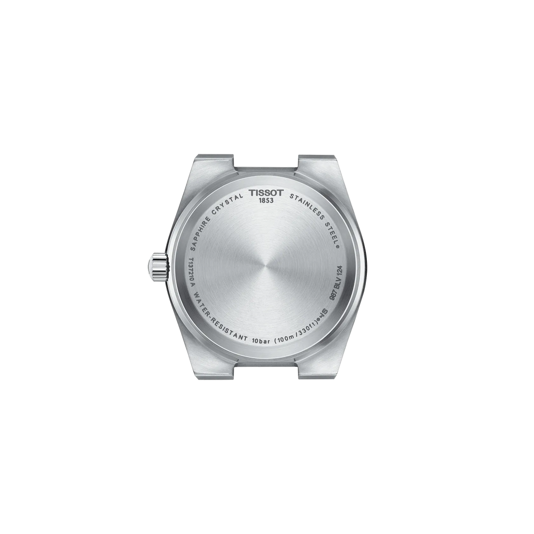 Back view of the watch case Tissot PRX 35mm, reference T137.210.11.351.00