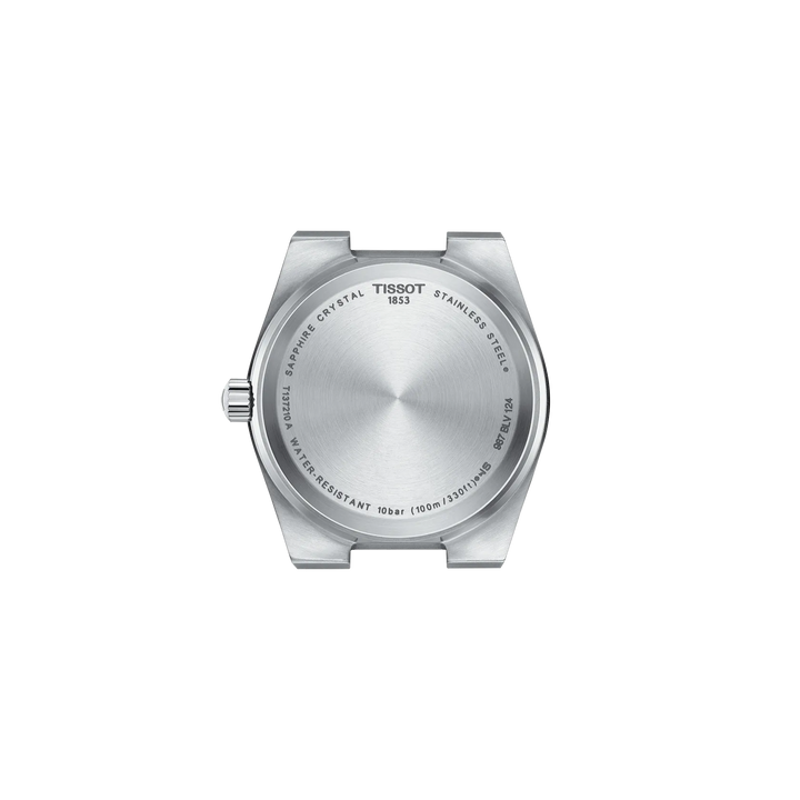 Back view of the watch case Tissot PRX 35mm, reference T137.210.11.351.00