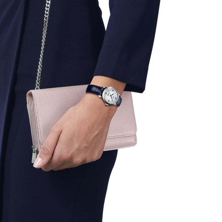 Simulation of the watch Tissot Le Locle 20th Anniversary 29mm on a wrist, reference T006.207.11.036.01