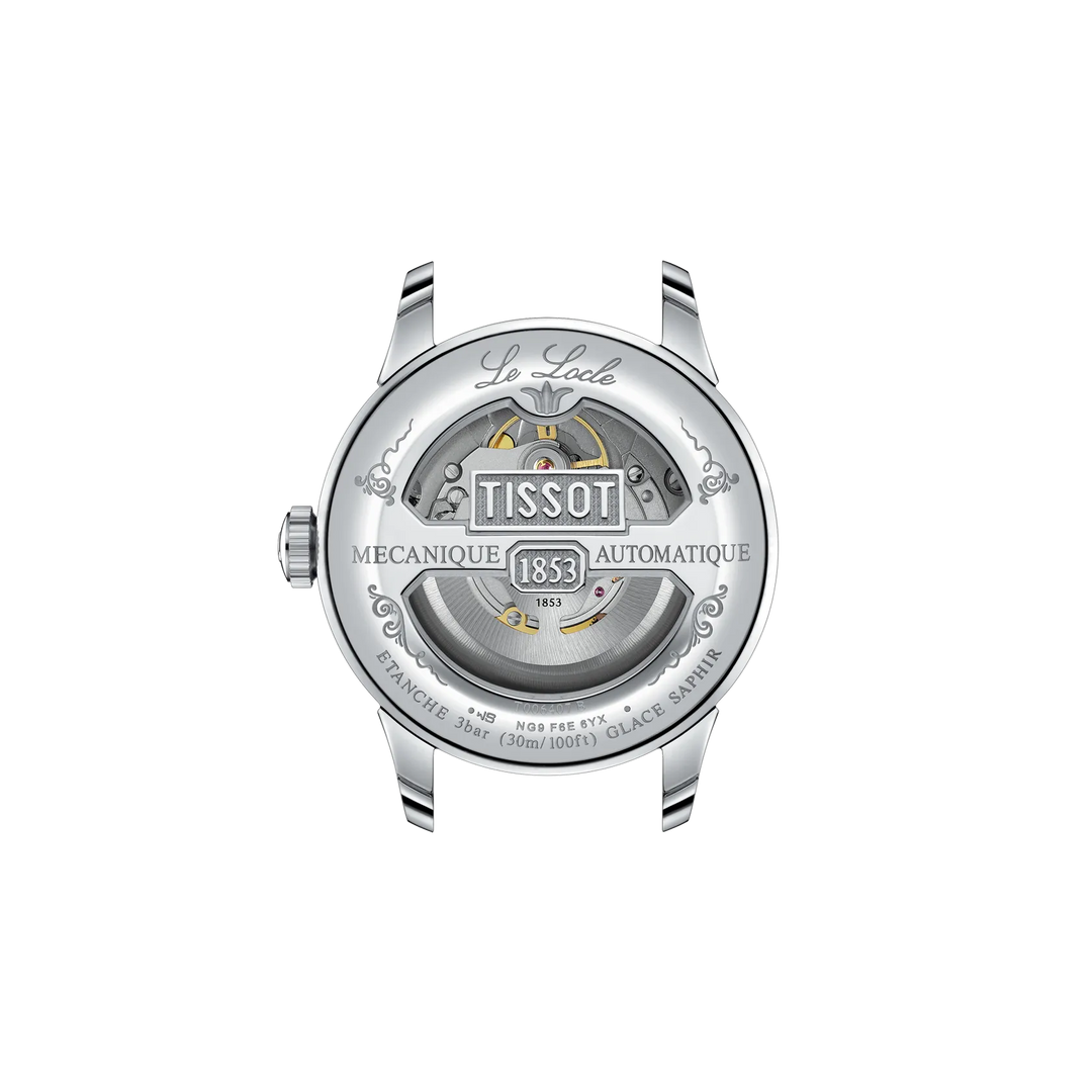 Back view of the watch case Tissot Le Locle 39.3mm, reference T006.407.11.043.00