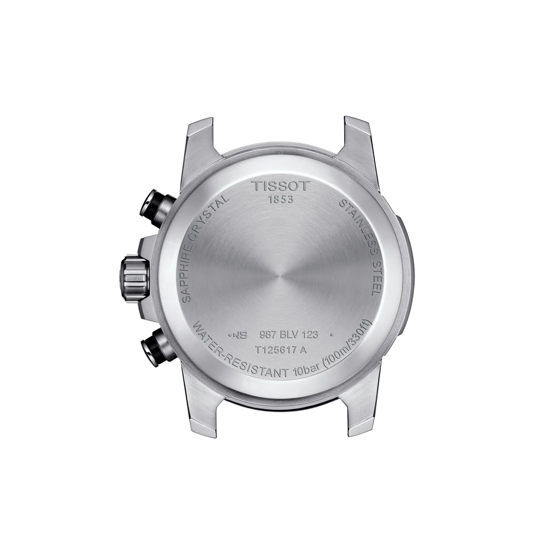 Back view of the watch case Tissot Supersport Chrono 45.5mm, reference T125.617.16.051.00