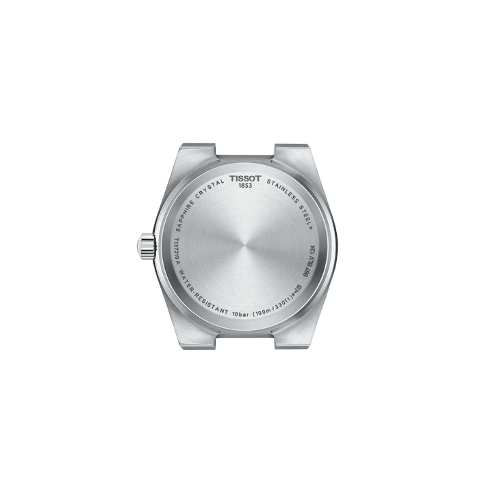Back view of the watch case Tissot PRX 35mm, reference T137.210.11.031.00