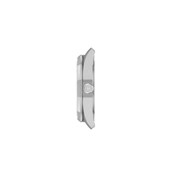 Profile view of the watch case Tissot PRC 100 Solar 34mm, reference T151.822.11.031.00