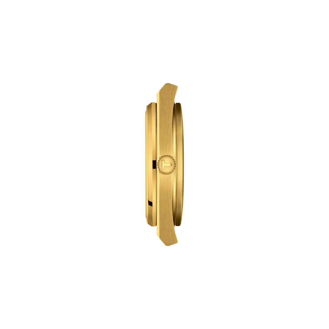 Profile view of the watch case Tissot PRX 40mm, reference T137.407.33.021.00