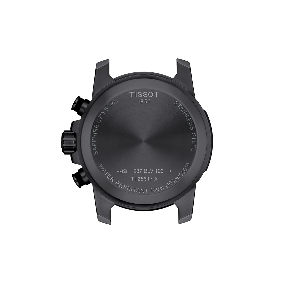 Back view of the watch case Tissot Supersport Chrono 45.5mm, reference T125.617.37.051.01